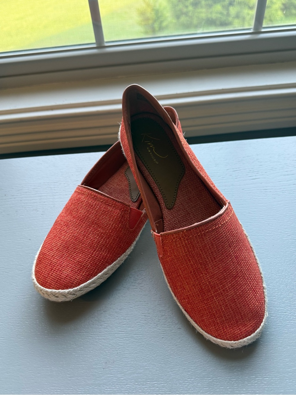 Kim Rogers Coral Red Espadrille Slip-On